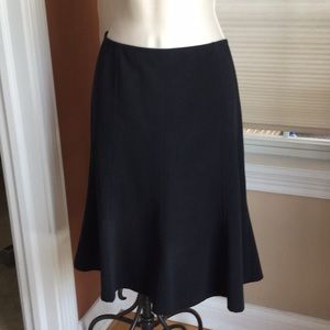 Black A line skirt with side zip